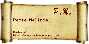 Pecze Melinda névjegykártya