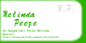 melinda pecze business card